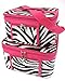 World Traveler Zebra Print Collection Cosmetic Train Case (2 piece set)