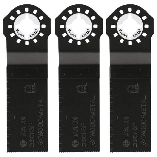 Bosch OSC118F-3 1-1/8-Inch Multi-Tool Bi-Metal Plunge Cut Blade, 3-Pack