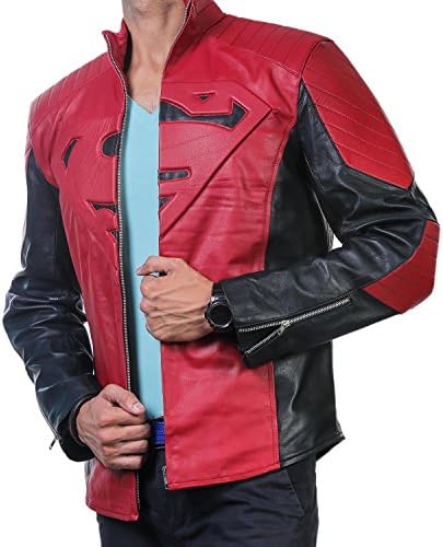 DEWUCHI MEN'S Superman Black and Maroon Jacket For Men ► BEST SELLER ◄ (M)