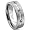 Tungsten Carbide Black Diamond Ribbed Wedding Band Ring Sz 7.0 SN#645