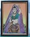 Lady going to well collect water, Traditional Art Painting