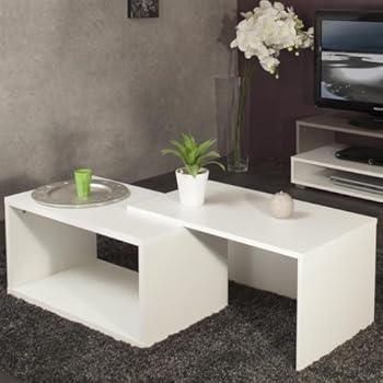 Table basse modulable blanche