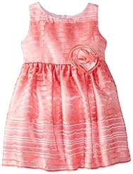 Girls Organza/Polyester/Rayon Striped Print  Sleeveless  Dress With a Bow(s)