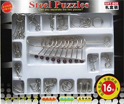 16 set torus knot Chinese ring steel intelligent 3D puzzle