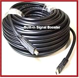 PTC Premium GOLD Series HDMI Amplified Cable - Gold Plated - 100 ft with Built-in Signal Booster