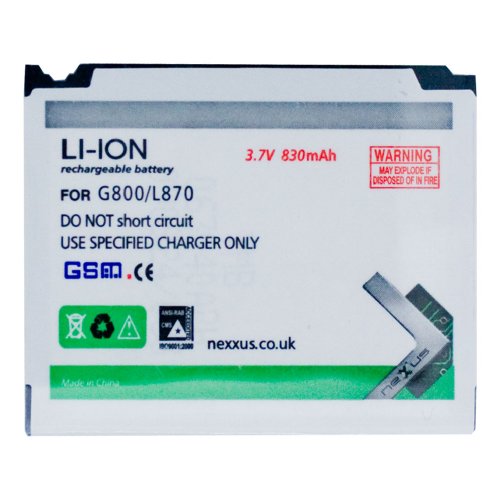 Nexxus Spare Mobile Phone Battery for Samsung G800, L870, S5230 Tocco Lite