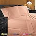Clara Clark Bed Sheets, Premier 1800 Series 4 Piece Bed Sheet Set, Deep Pocket, Wrinkle, Fade, Stain Resistant, Luxury Soft Bedding Sheets & Pillowcases, Queen, Peach