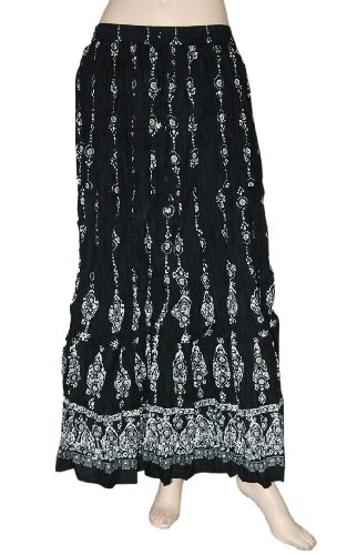 Beautiful Boho Block Print Gypsy Hippie Cotton Long Skirt