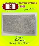 Magma Infrarotheizung 1200 Watt (Granit grau-wei�) steckerfertig, OHNE Steckdosenregler