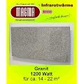 Magma Infrarotheizung 1200 Watt (Granit grau-wei�) steckerfertig, OHNE Steckdosenregler