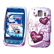 LG Optimus S LS670 Crystal Silicone Skin Case "Purple Love" Design