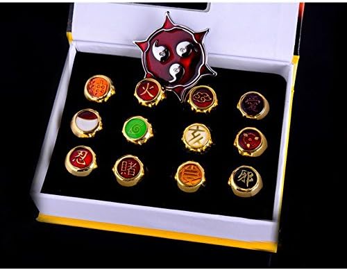 Onecos Naruto Akatsuki Ring Cosplay (A Set of 12 ) New