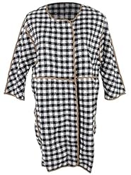 Long Sleeves Checkered Print Plaid Print  Dress