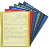 Smead Envelope, 1-1/4" Expansion, Hook-and-Loop Closure, Side Load, Letter Size, Assorted Colors, 6 per Pack (89669)