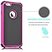 Tekcoo iPhone 6S Case, iPhone 6 Sturdy Case,[Tmajor] for iPhone 6 / 6S (4.7 INCH) Case Shock Absorbing Impact Defender Slim Cover Shell w/Plastic Outer & Rubber Silicone Inner [Hot Pink/Black]