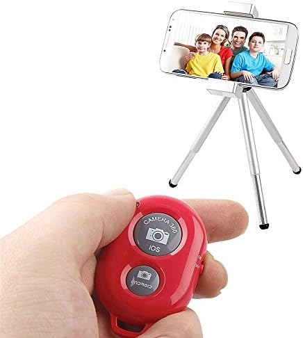 KINGCO Wireless Camera Bluetooth Self-timer Remote Shutter Controller for IOS Android Smartphone Tablet iPhone 5 5s 5c 4s 4, ipad 5 4 3 ipad Air Mini, Sony Xperia, HTC New One and X, Samsung Galaxy S3 S4 S5 Note 1 2 3 Galaxay Tab 2 Note8 10.1, Google Nexus 4 5 7 8(Red)