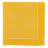 Bandana or Large Handkerchief - Yellow Polka Dots