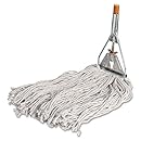 Genuine Joe Cotton Wet Mop with Handle 60" Width x 0.94" Height; Cotton HeadWood Handle - Lightweight