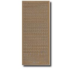 Konturensticker mit Zahlen von 0 bis 9 gold Nr. 815