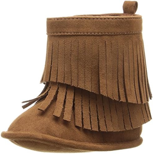 ABG Baby Girls' Fringe Boot, Tan, 3-6 Months W US Infant