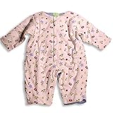 SnoPea - Newborn Baby Boys Long-Sleeved Quilted Coverall, Cream/Lt. Blue