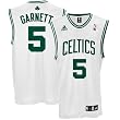 Kevin Garnett Jersey: adidas White Replica #5 Boston Celtics Jersey