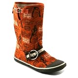 Sugar Graphic Boot Text Me Rust - 7 Uk
