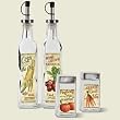 Gift set Artworks olive oil bottles ~ Fresh Food vegetables ~ set of 2 bottle...