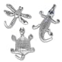 Better Houseware 3409 Set of 3 Animal Hooks Dragonfly, Turtle and Crocodile