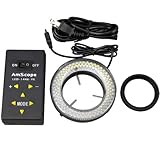 AmScope 144 LED Lighting-Direction-Adjustable Microscope Ring Light with Adapter for Stereo Microscopes