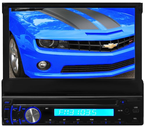 Lanzar SDINBT75 7-Inch Motorized Touch Screen TFT/LCD Monitor with DVD/CD/MP3/MP4/AM/FM/Bluetooth