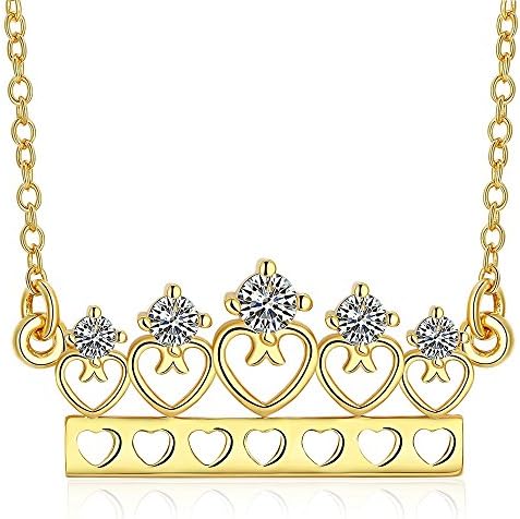 [Dabus] Romantic Heart To Heart White Cubic-zircon Stone Women Wedding &amp; Engagement &amp; Birthday Pendant Necklace Chain 18k Gold &amp; Rose Gold Plated Fashion Jewelry Best Gift