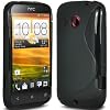 Gadget Giant HTC Desire C - S Line Gel Grip Silicone Case Cover + LCD Screen Protector (Black & SP)