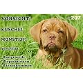 Metall - Warnschild Bordeauxdogge