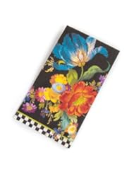 MacKenzie-Childs Flower Market Paper Napkins - Guest - Black (15 per Pack)