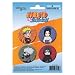NARUTO - Chibi Sasuke Itachi Kakashi Premium Bouton Button Set 4x Original et Officiel avec LIVRAISO
