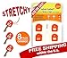 LLKC. Key Cover caps. Free Key Chain! Free Labels! Stretchy Material -One Size Fits Most Keys -Blank & Printed Labels - Great Key Identifier. (8 Orange)
