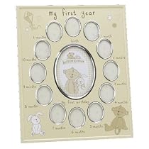 My First Year Photograph Frame - Keepsake Gift by Button Corner for Boy or Girl Baby NEW (CG784)