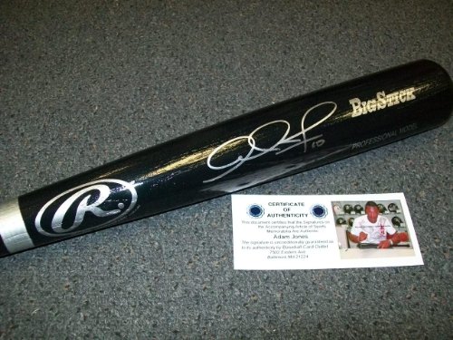 Adam Jones Signed Bat - Baltimore Orioles Black - Autographed MLB Bats