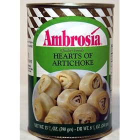 Ambrosia Artichoke Hearts, 8 10 count, 13.75 oz by Evily World Foods