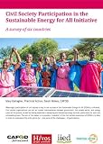 Civil society participation in the Sustainable Energy for All initiative : a survey of six countries