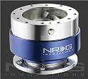 NRG INNOVATIONS STEERING WHEEL QUICK RELEASE KIT GEN 1.0 - SILVER BODY / BLUE RING (SRK-100B)