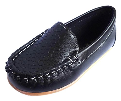 Femizee Boys Girls Casual Dress Leather Moccasin Loafer Shoes(Toddler/Little Kid/Big Kid)