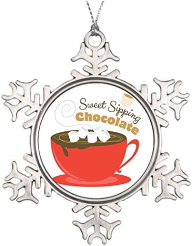 YOBSTF7s Xmas Trees Decorated Sipping Chocolate Customized Snowflake Ornaments Hot