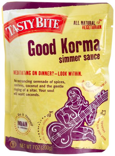 Tasty Bite Good Korma Simmer Sauce, Heat & Eat, 7-Ounce Pouches (Pack of 6)