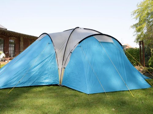 Skandika Toronto 8 Tente 8 personnes Bleu/beige 590 x 620 cm