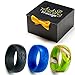 Silicone Wedding Ring 2nd Generation Bundle for Men with 3 Anchor Design Bands of Prime Colors such as Black, Blue and Popular Camouflage Best Selected by Training Prestige offered in a Gift Box to Show Commitment While Leading an Active Sports & Outdoors Lifestyle (10)