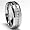 8MM High Polish / Matte Finish Eternity Stainless Steel ring with CZ size 8