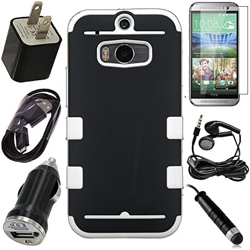 Celkits 7 Item Bundle for LG G3 Red Tough Hybrid Impact Resistant Cover Case, USB Car Charger Plug, USB Home Charger Plug, USB 2.0 Data Cable, Metallic Stylus Pen, Stereo Headset & Screen Protector (7 Items) Retail Value: $89.95