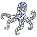 Silver Tone Octopus Animal Brooch Pin - For Valentines Day Gift